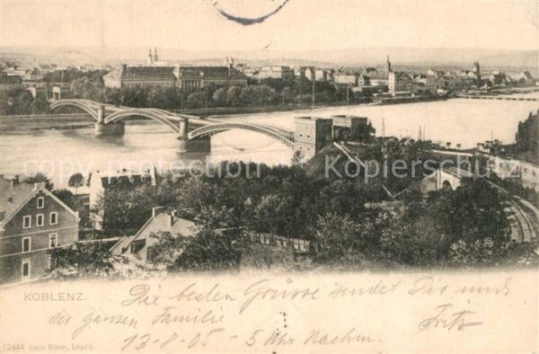 Koblenz Rhein Panorama Brücke