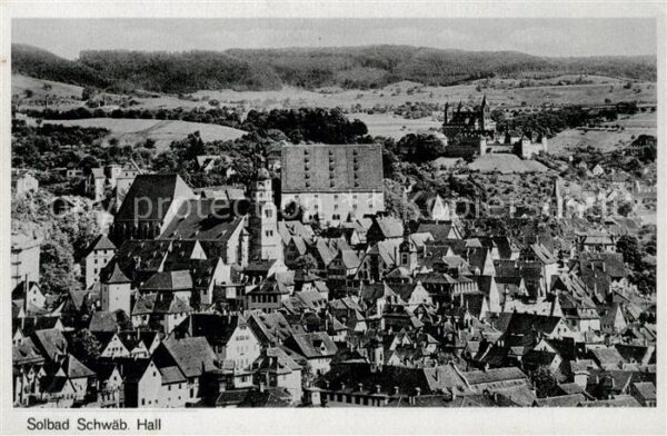 Schwaebisch Hall Stadtpanorama Fliegeraufnahme