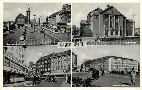 Hagen Westfalen Hauptbahnhof Stadttheater Stadtmitte Ne