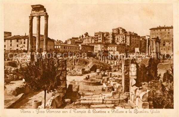 Roma Rom Foro Romano con il Tempio di Castore Po