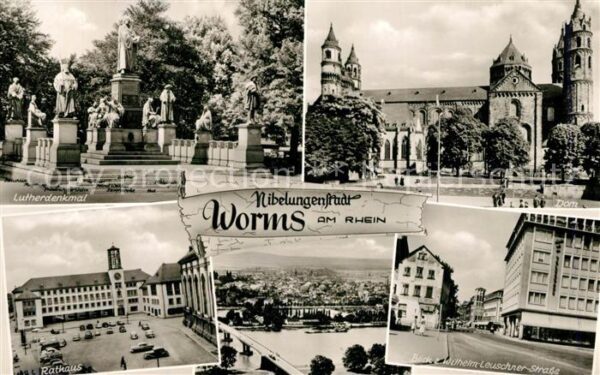 Worms Rhein Lutherdenkmal Dom Rathaus