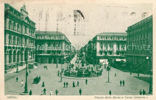Napoli Neapel Piazza della Borsa Corso Umberto I