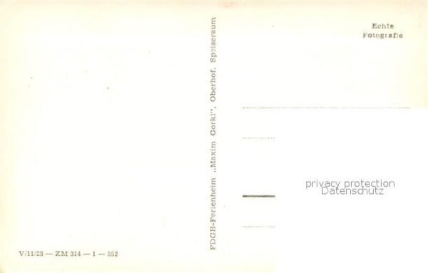 Oberhof Thueringen FDGB Ferienheim Maxim Gorki Speisesaal – Bild 2