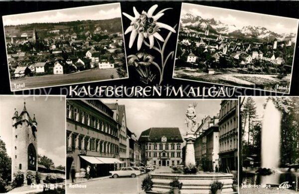 Kaufbeuren Panorama Fünfknopfturm Rathaus Jordanan