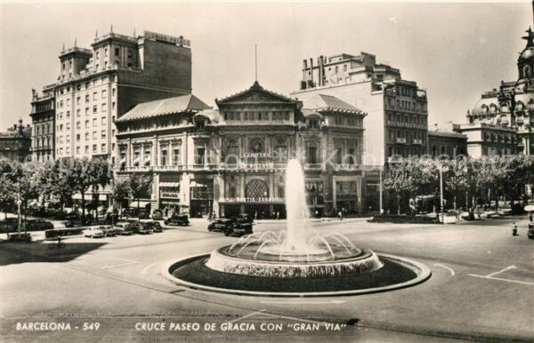 Barcelona Cataluna Cruce Paseo de Gracia con Gran Via