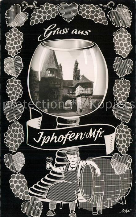 Iphofen Stadttor Weinrömer Weinfass Kellermeist