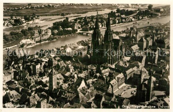 Regensburg Fliegeraufnahme Dom