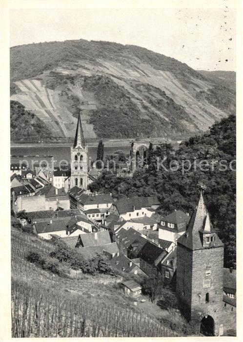 Bacharach Rhein Kirche Stadttor Panorama