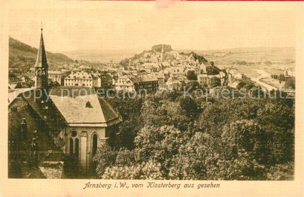 Arnsberg Westfalen Blick vom Klosterberg