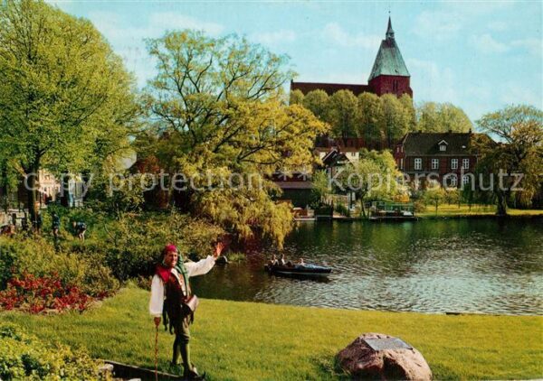 Moelln Lauenburg Teilansicht mit Till Eulenspiegel