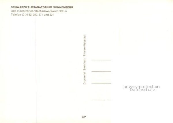 Hinterzarten Schwarzwaldsanatorium Sonnenberg – Bild 2
