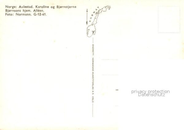 Norge Norwegen Aulestad Karoline og Bjornstjerne – Bild 2