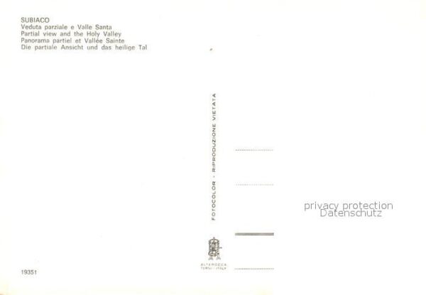 Subiaco Italien Veduta parziale e Valle Santa – Bild 2