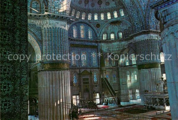 Istanbul Constantinopel Inneres der Blauen Moschee