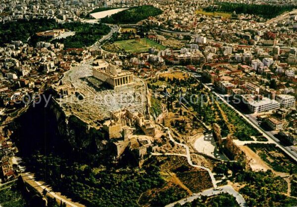Athen Griechenland Fliegeraufnahme mit Akropolis