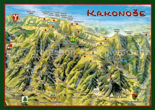 Krkonose Panoramakarte