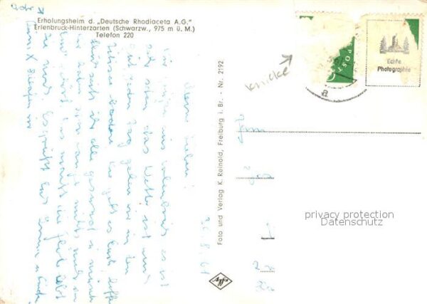 Hinterzarten Erholungsheim Erlenbruck der Dt Rhodiac – Bild 2