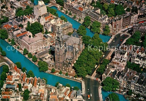 Amsterdam Niederlande Westerkerk Fliegeraufnahme