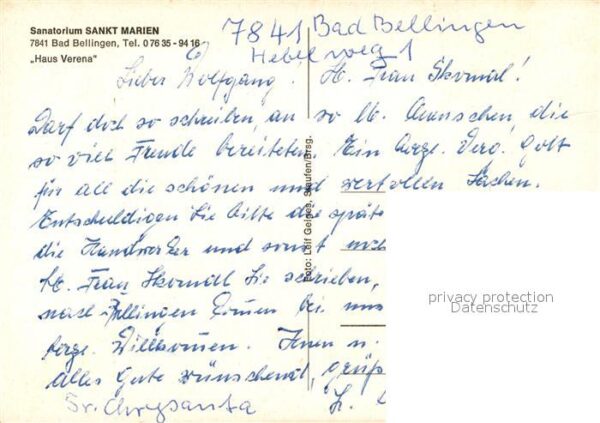 Bad Bellingen Sanatorium Sankt Marien Haus Verena – Bild 2