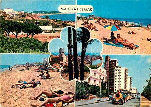 Malgrat de Mar Strandpartien Strassenbähnle