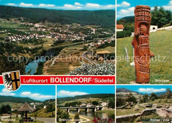 Bollendorf Suedeifel Panorama Ortssäule Rastplatz Grenzüberg