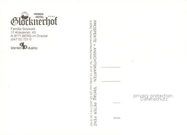 Berg Drautal Ferienhotel Glocknerhof Fliegeraufnahme – Bild 2
