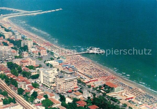 Senigallia Fliegeraufnahme mit Strand Seebr?cke
