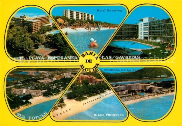 Bahia de Alcudia Fliegeraufnahmen Hotels Las-Gaviotas Se