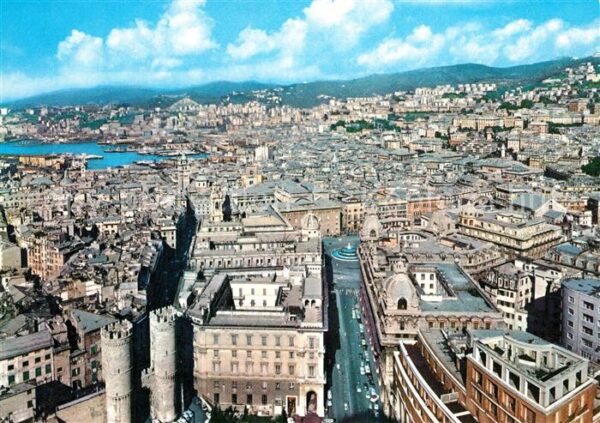Genova Genua Liguria Fliegeraufnahme