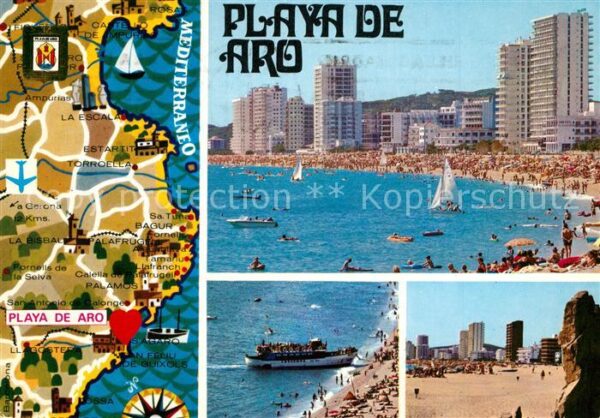 Playa de Aro Cataluna Strand Lageplan