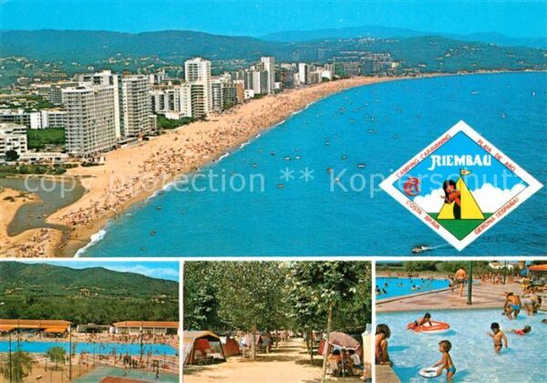 Playa de Aro Cataluna Fliegeraufnahme Camping Caravaning Riem
