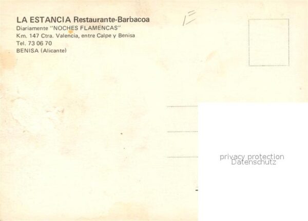 Benisa Alicante La Estancia Restaurant Barbacoa Flamenc – Bild 2
