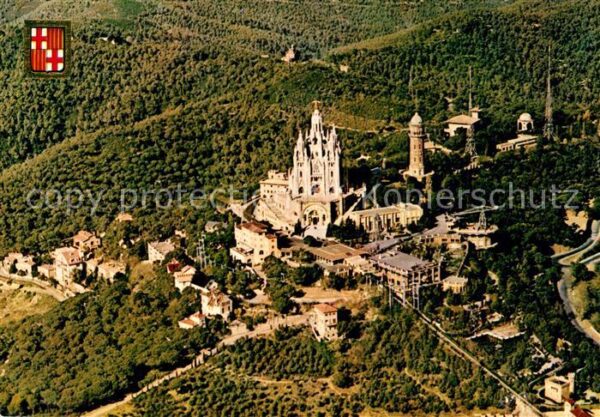 Barcelona Cataluna Fliegeraufnahme Tibidabo Vista Area de