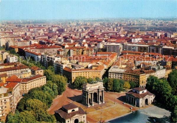 Milano Fliegeraufnahme Arco della Pace