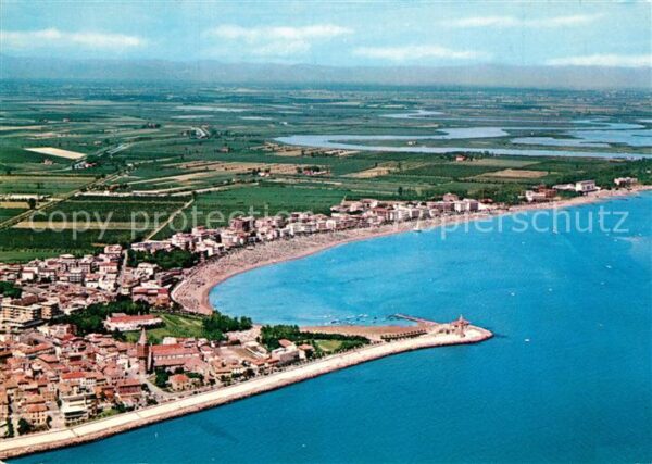 Caorle Venezia Fliegeraufnahme mit Strand