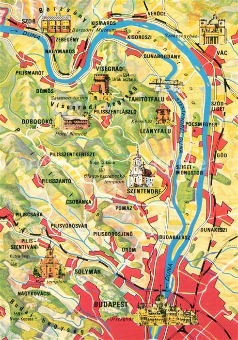 Budapest Lageplan Szentendre Visegrad Donau
