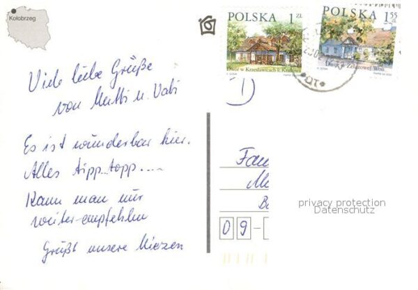 Kotobrzeg Fliegeraufnahme Strand Leuchtturm Hafen – Bild 2