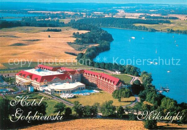 Mikolajki Ostpreussen Fliegeraufnahme Hotel Gotebiewski