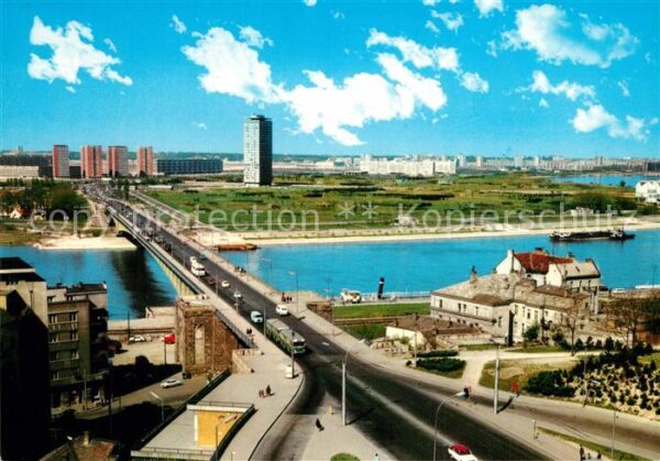 Beograd Belgrad Fliegeraufnahme Br?cke