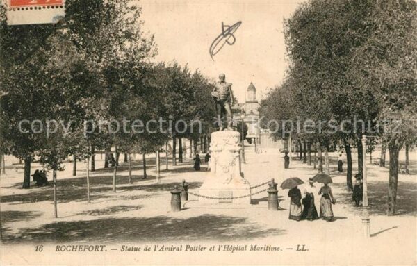 Rochefort Statue de l’Amiral Pottier et l’Hopital