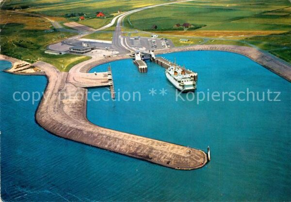 Texel Aankomst veerboot vanuit de lucht