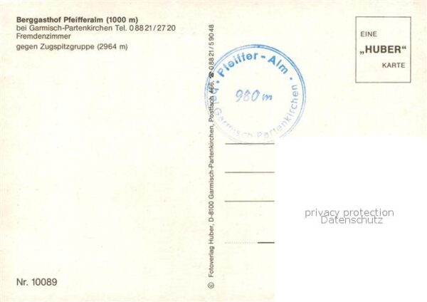 Garmisch-Partenkirchen Berggasthof Pfeifferalm mit Zugspitzgru – Bild 2