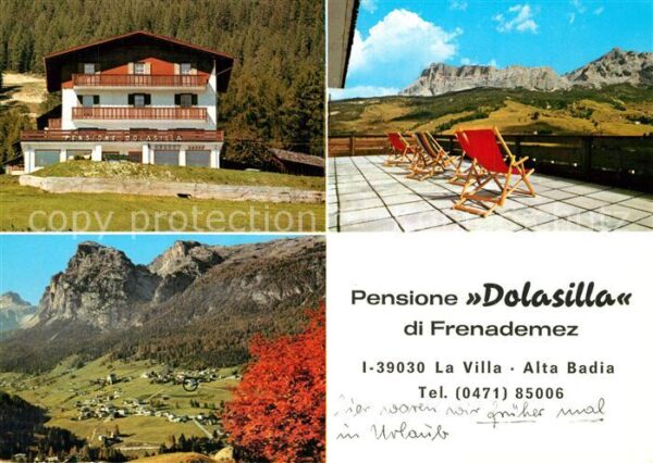 La Villa Val Badia Pensione Dolasilla Terrasse Panorama