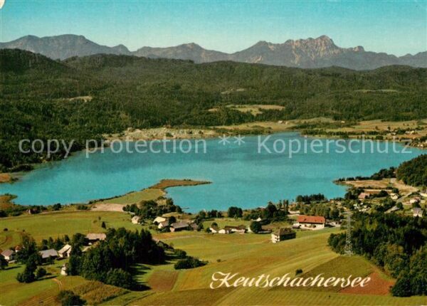 Keutschach See Fliegeraufnahme mit Karawanken