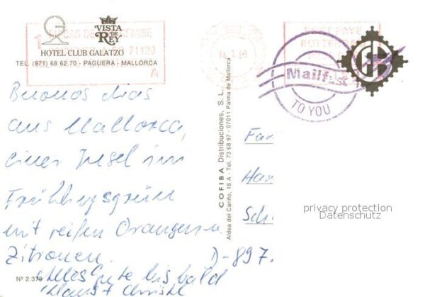 Paguera Mallorca Islas Baleares Hotel Club Galatzo Fliegeraufnahme – Bild 2