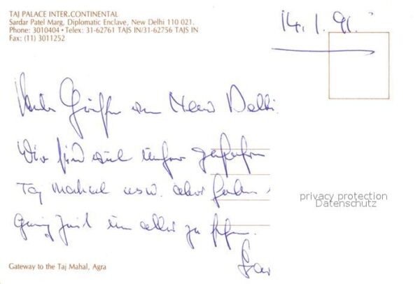 New Delhi Taj Palace Inter Continental – Bild 2