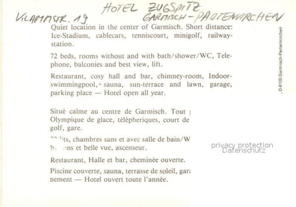 Garmisch-Partenkirchen Hotel Zugspitz Gaststube Hallenbad Bar – Bild 2