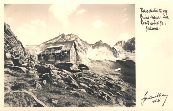 Mayrhofen Zillertal Kasselerhütte gegen Grüne Wand und Keil