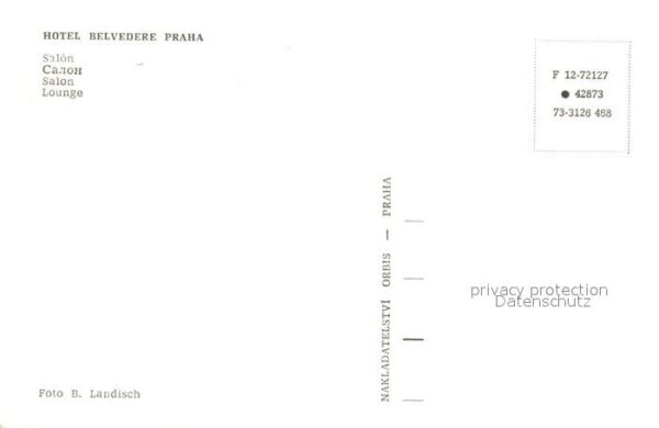 Praha Prahy Prague Hotel Belvedere Salon Festtafel – Bild 2