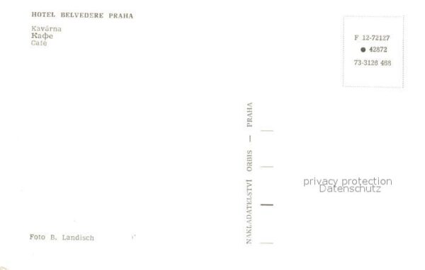 Praha Prahy Prague Hotel Belvedere Cafe – Bild 2